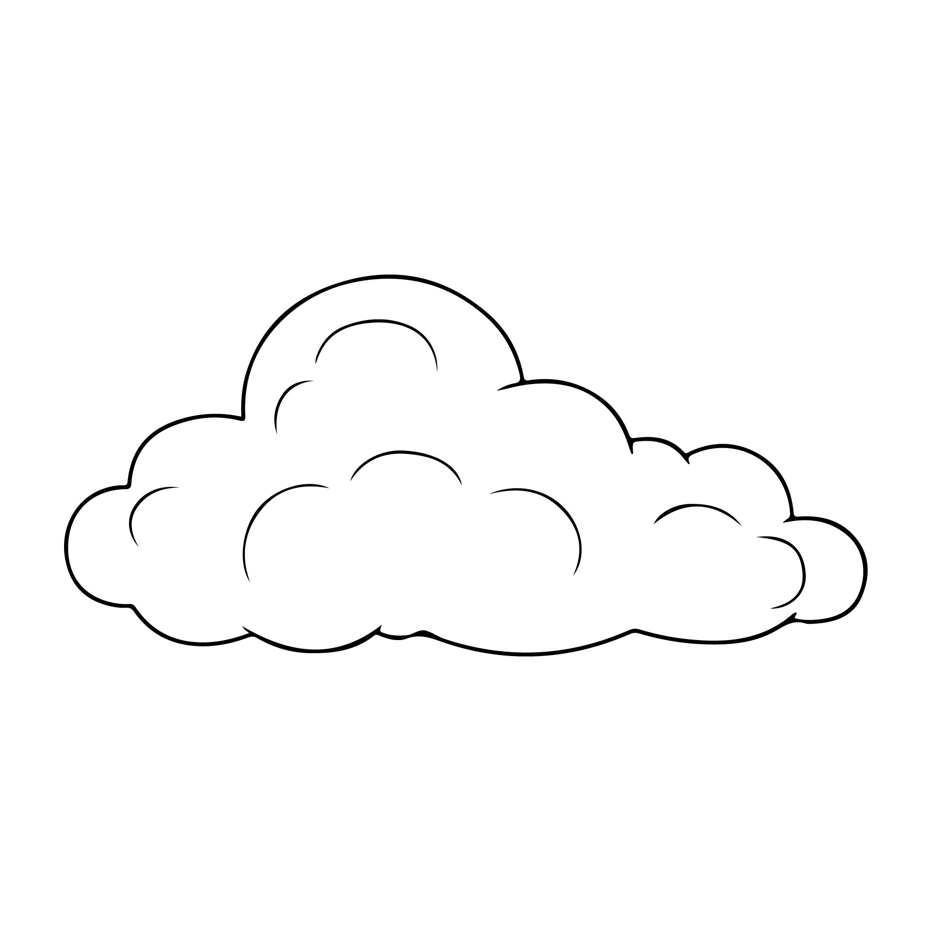Cloud Template Free Printable