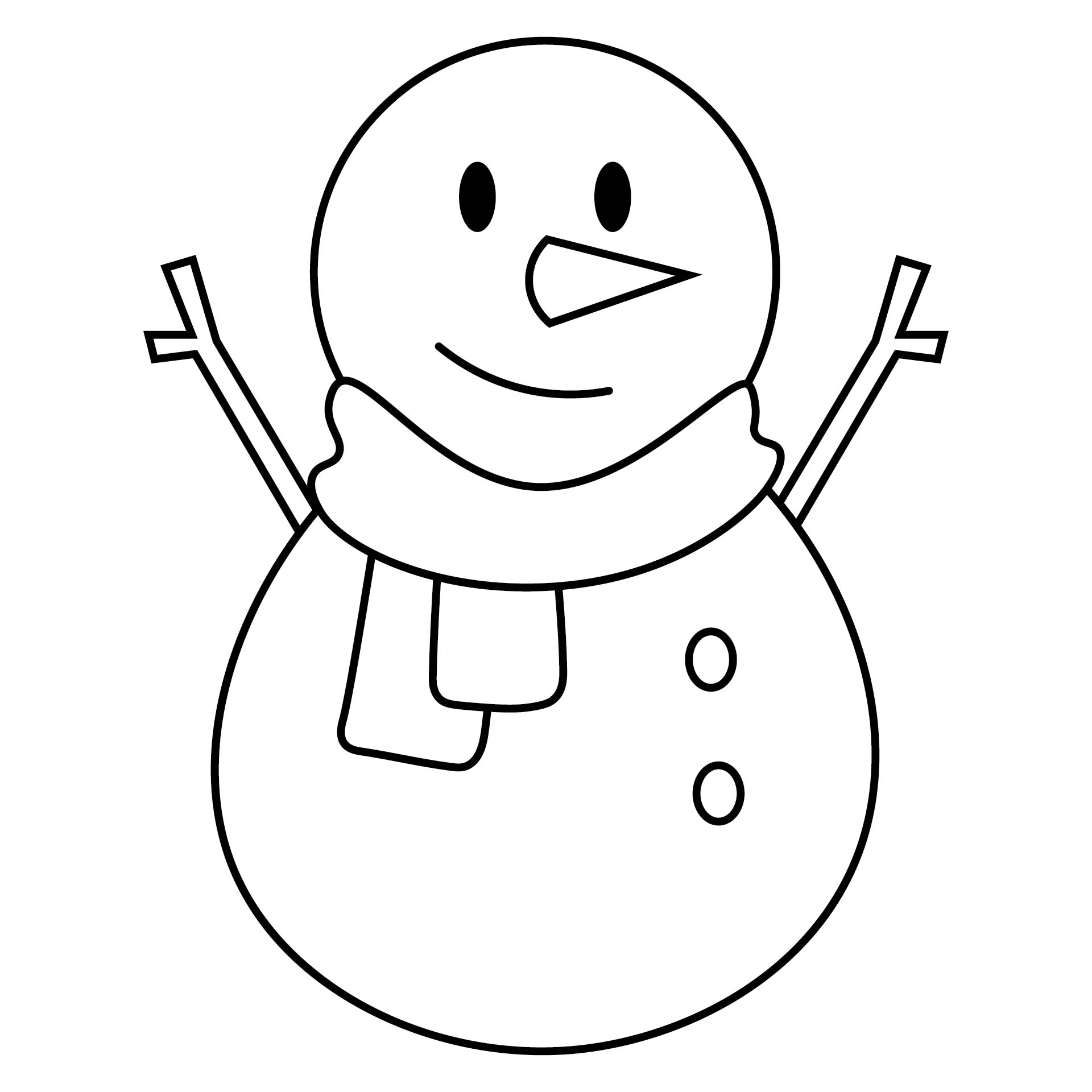 Free Printable Snowman Face Template