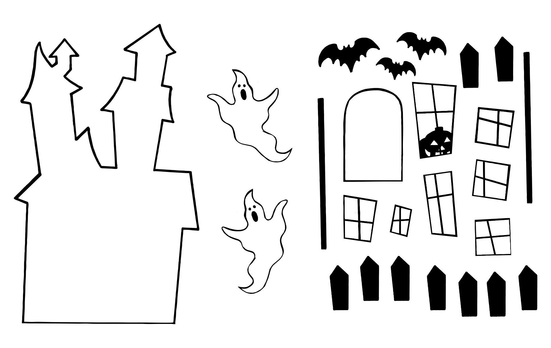 10 Best Haunted House Pattern Printable Printablee