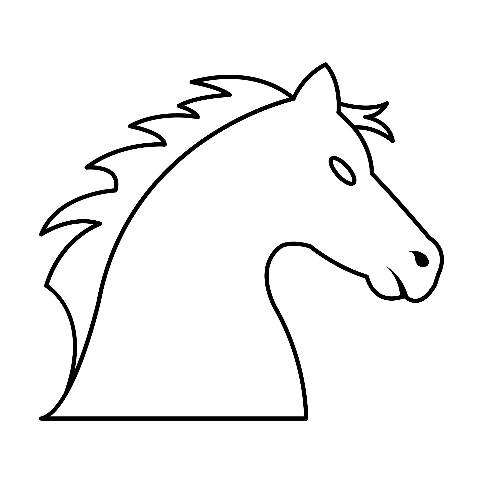 10 Best Horse Head Template Printable Printablee