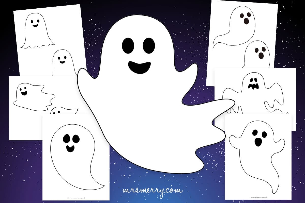 Printable Cute Ghost Template