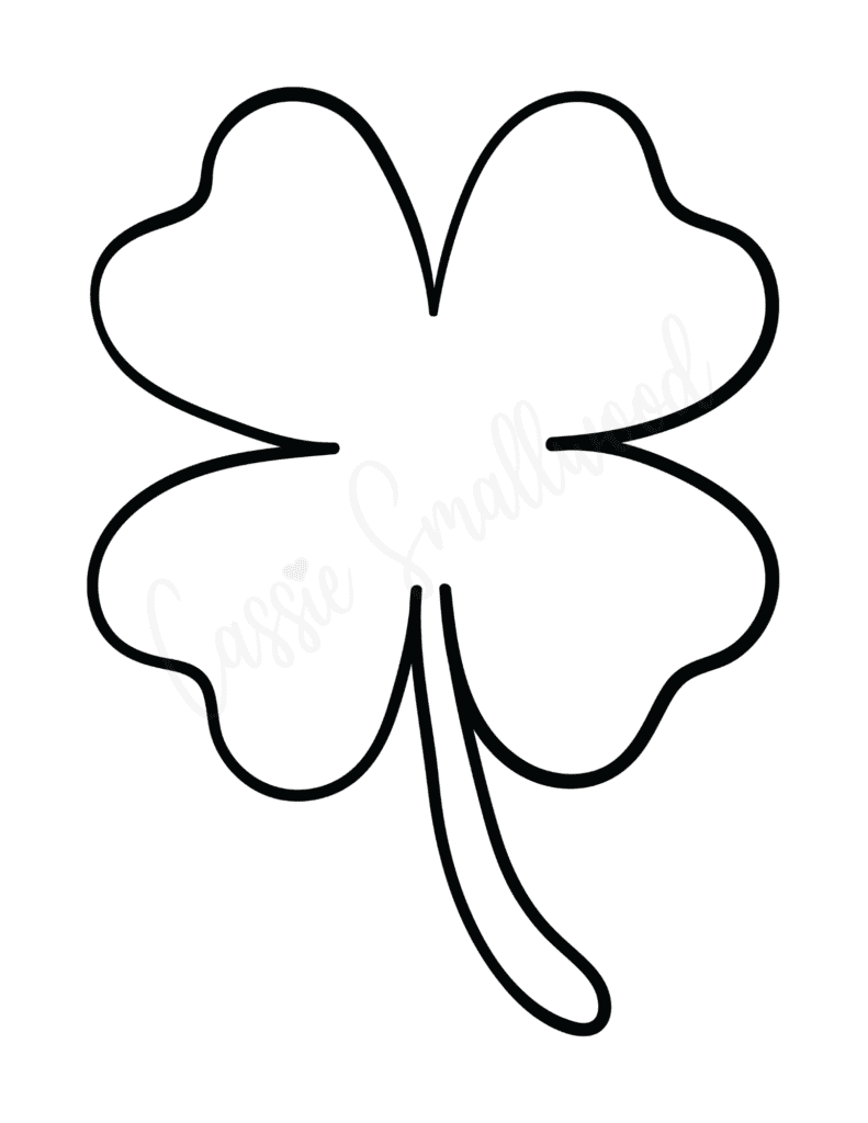 12 Cute Four Leaf Clover Printable Templates Cassie Smallwood