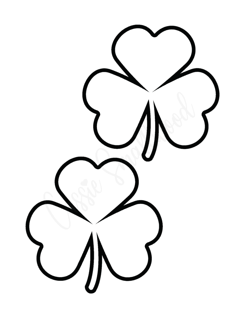 Full Page Printable Shamrock Template