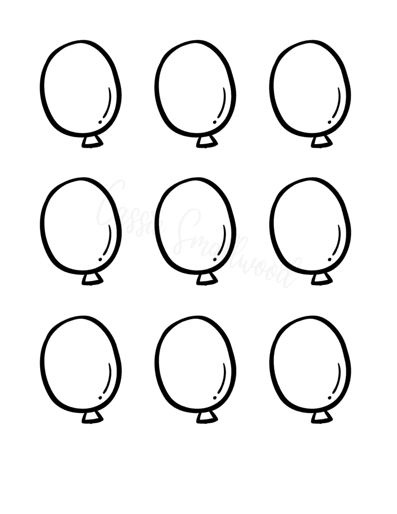 Balloon Template Free Printable