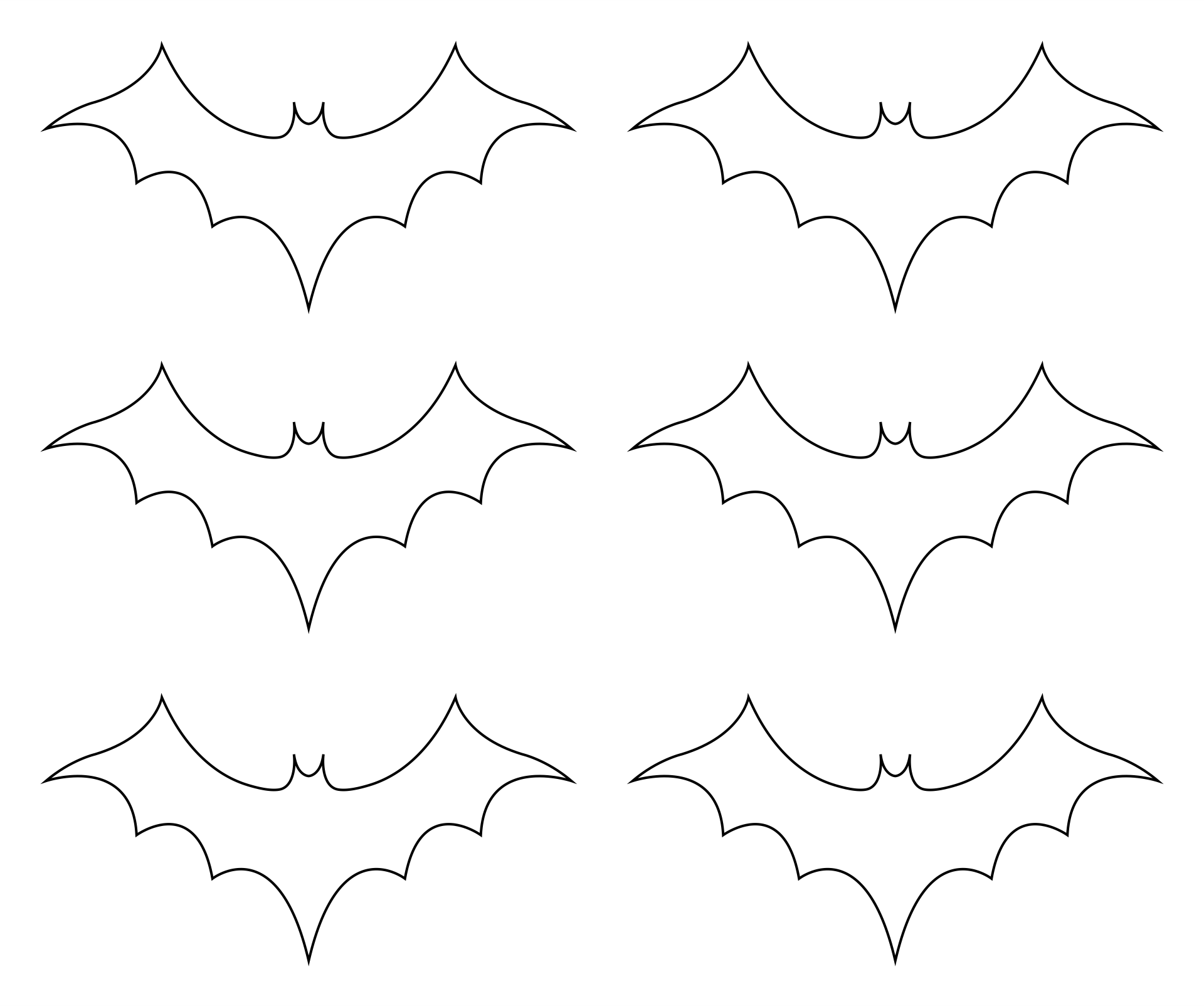 15 Best Halloween Bat Stencils Printable Printablee
