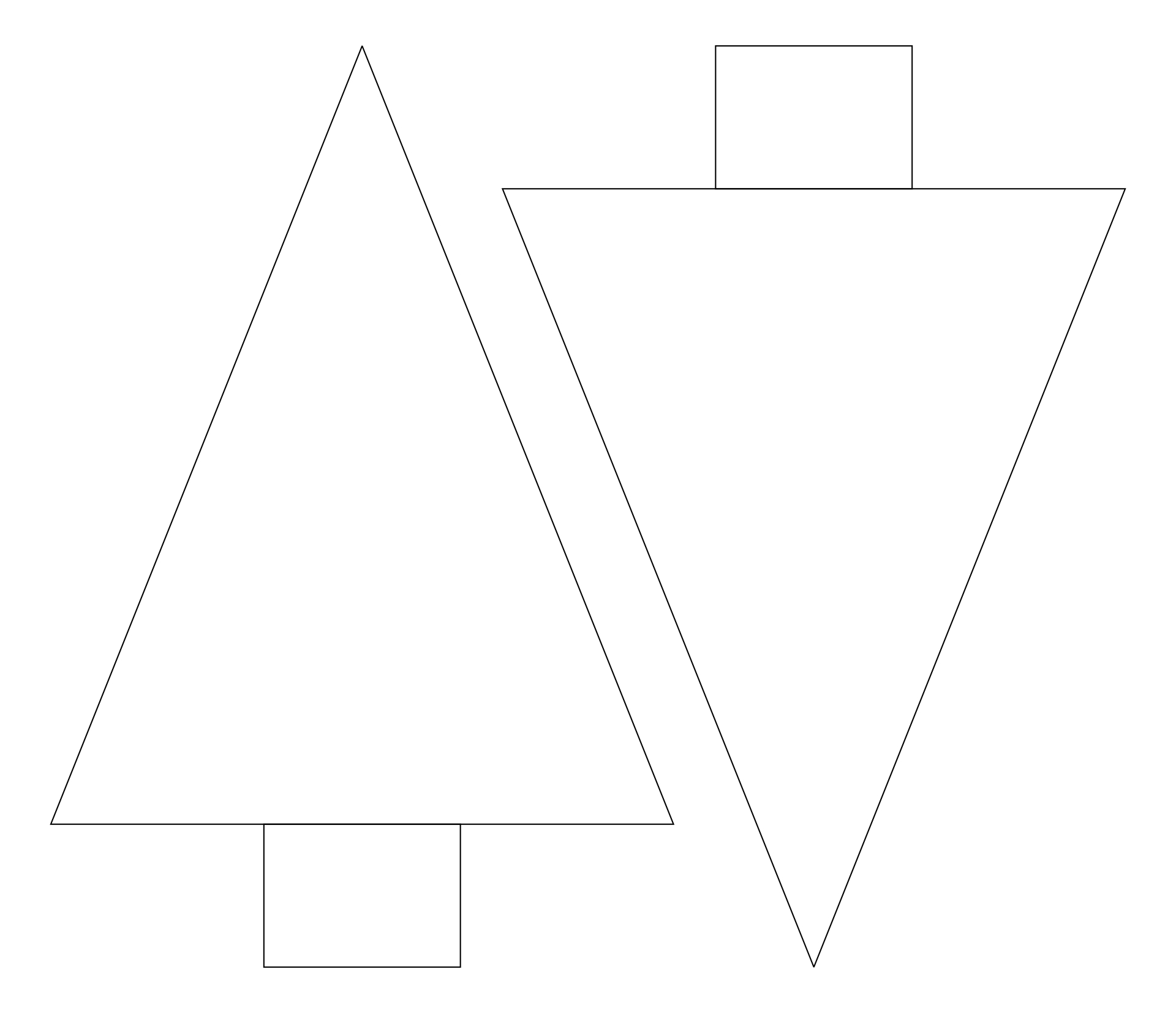Printable Triangle Christmas Tree Template Free Printable