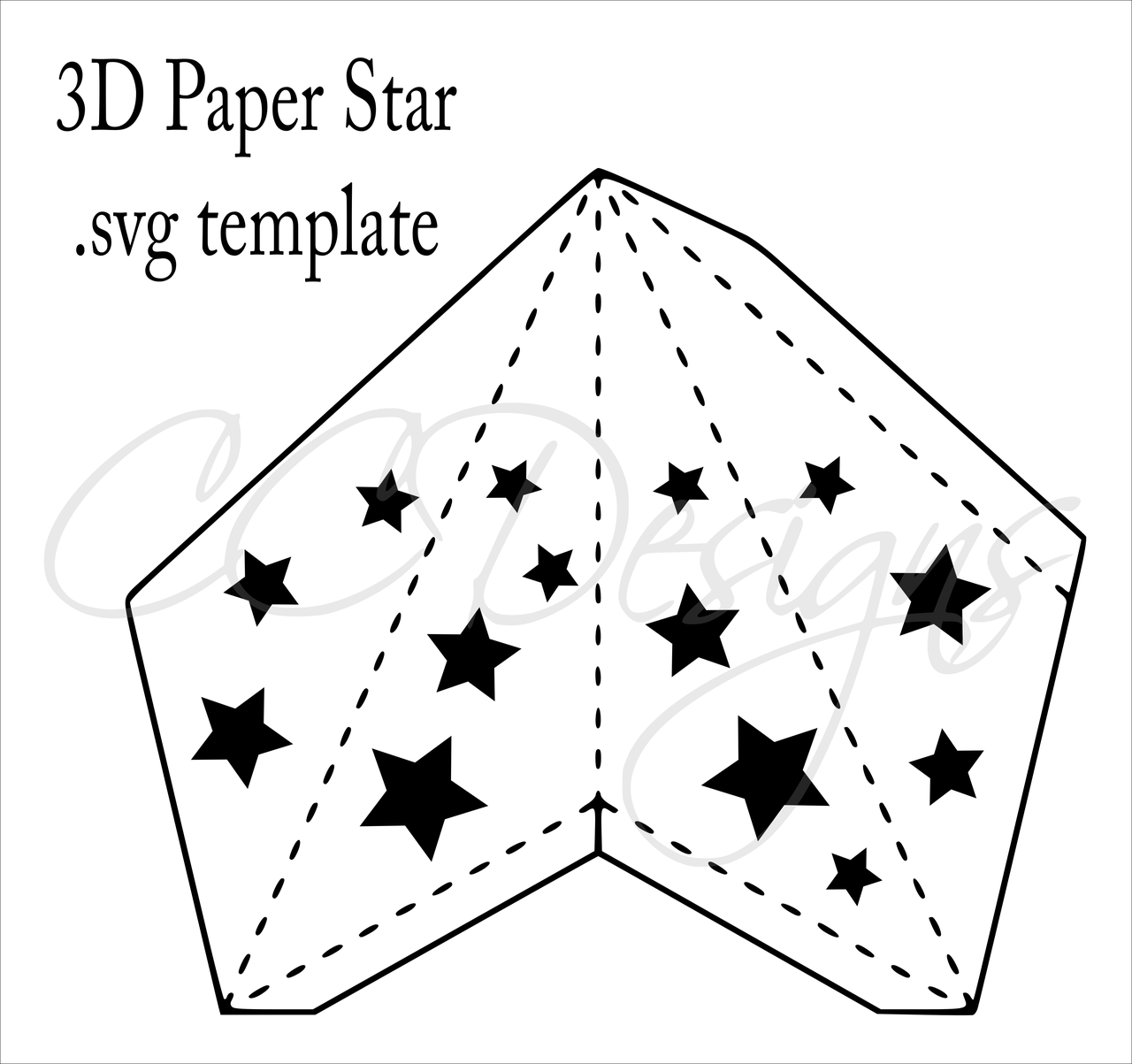 3D Paper Star Templates DIY Paper Star Craft SVG PDF Template Papieren Decoraties Papieren Lantaarns Kerst Knutselen