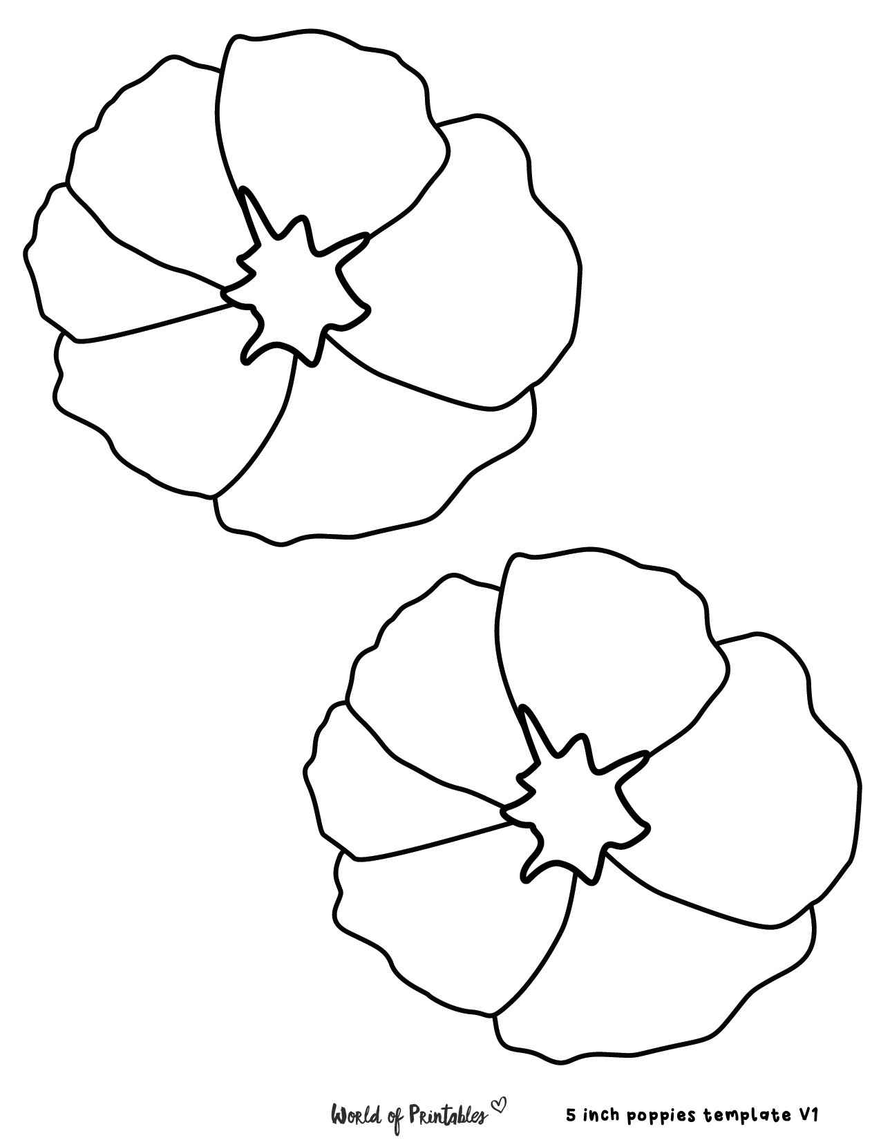 Printable Poppy Template Pdf