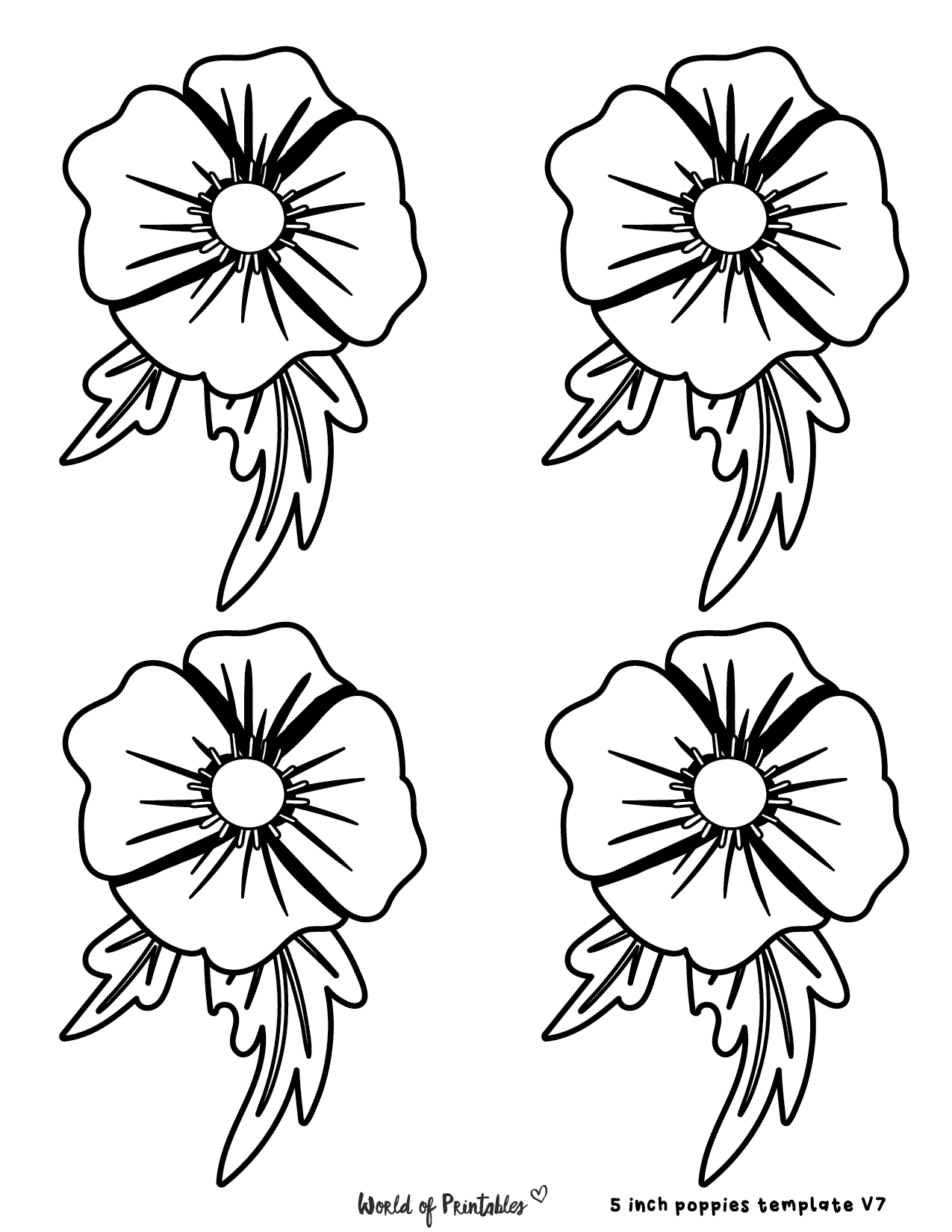 40 Poppy Templates Remembrance Day Activities World Of Printables