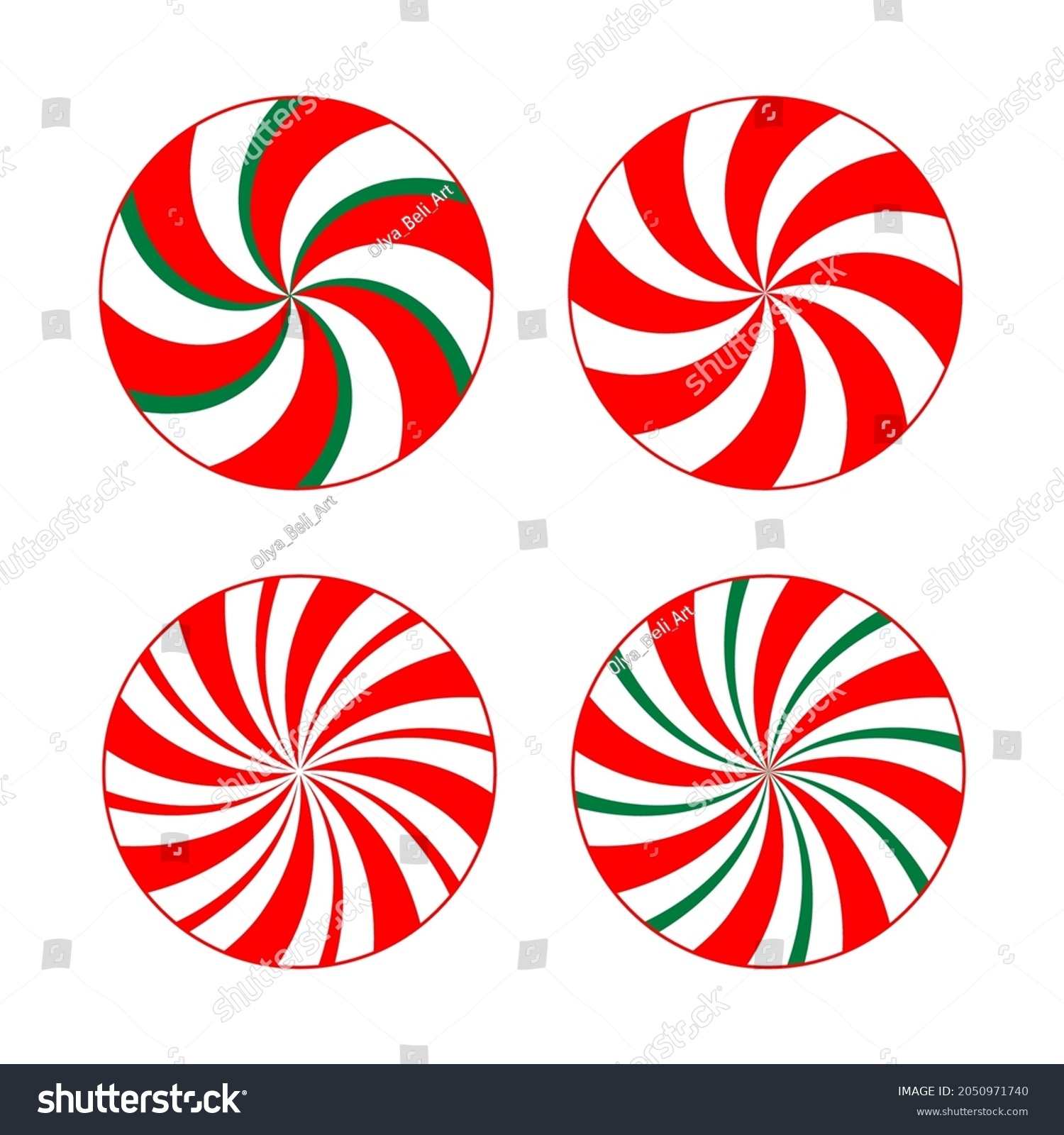 Printable Peppermint Swirl Template