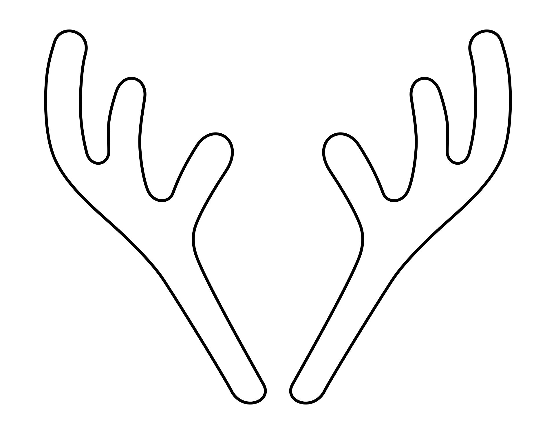 6 Best Printable Reindeer Antlers Printablee