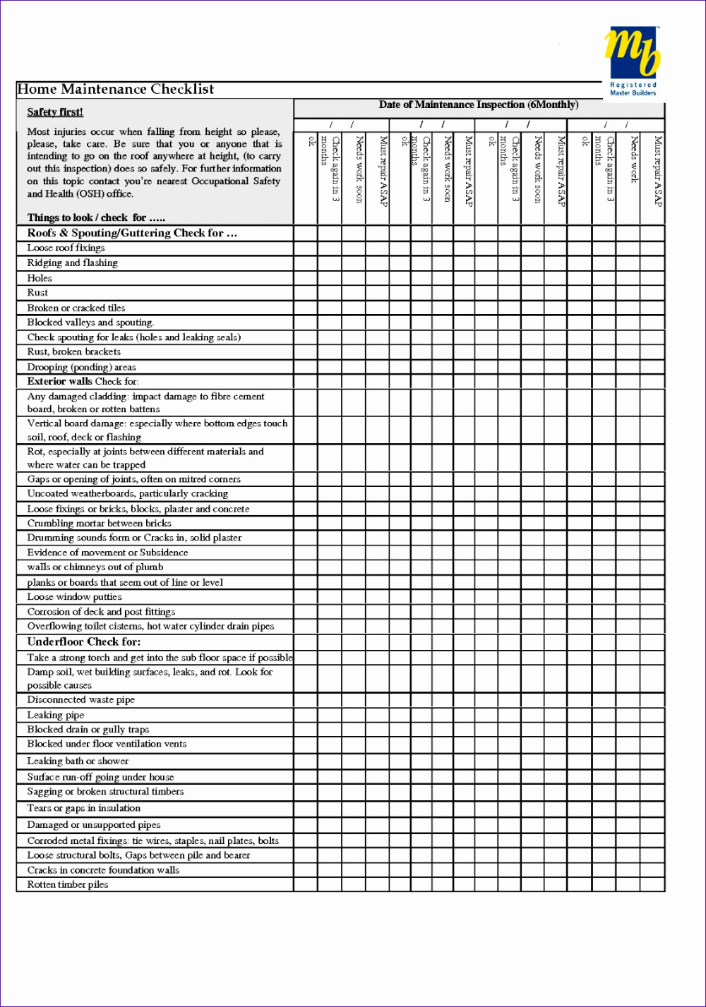 8 Preventive Maintenance Excel Template Excel Templates In Pool Maintenance Log Template Home Maintenance Checklist Checklist Template Schedule Template