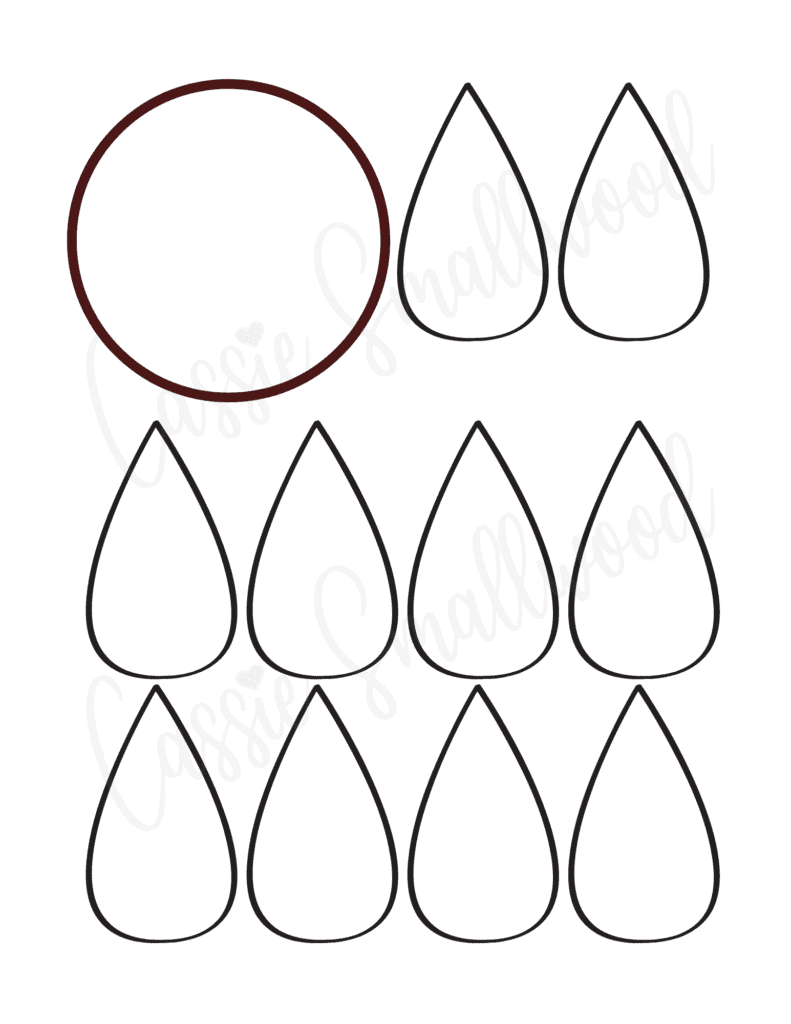 Printable Sunflower Petal Template