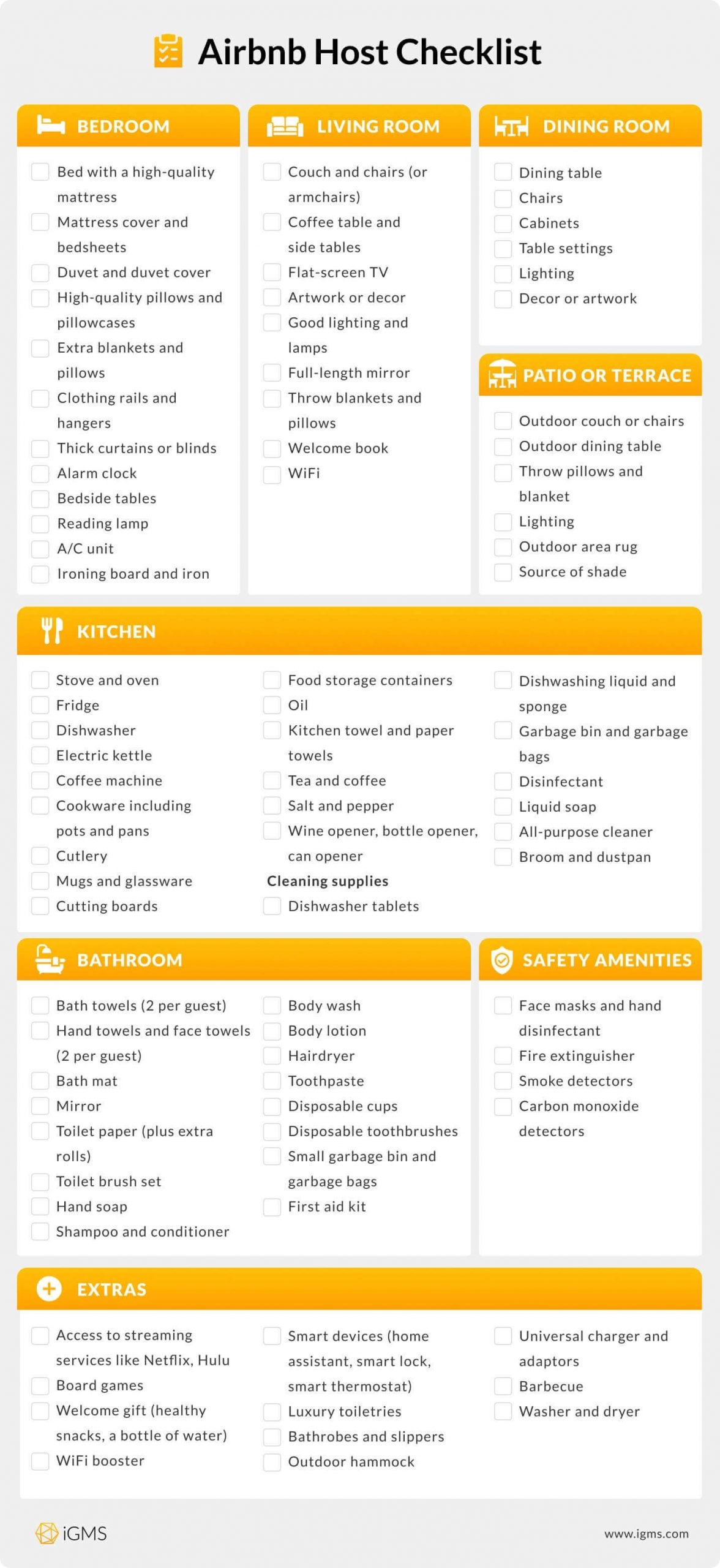 Printable Airbnb Checklist Template