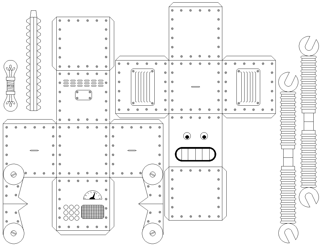 3d Paper Robot Template Printable