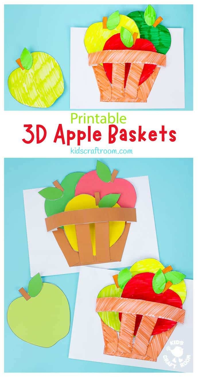 Apple Basket Craft Printable Template Kids Craft Room