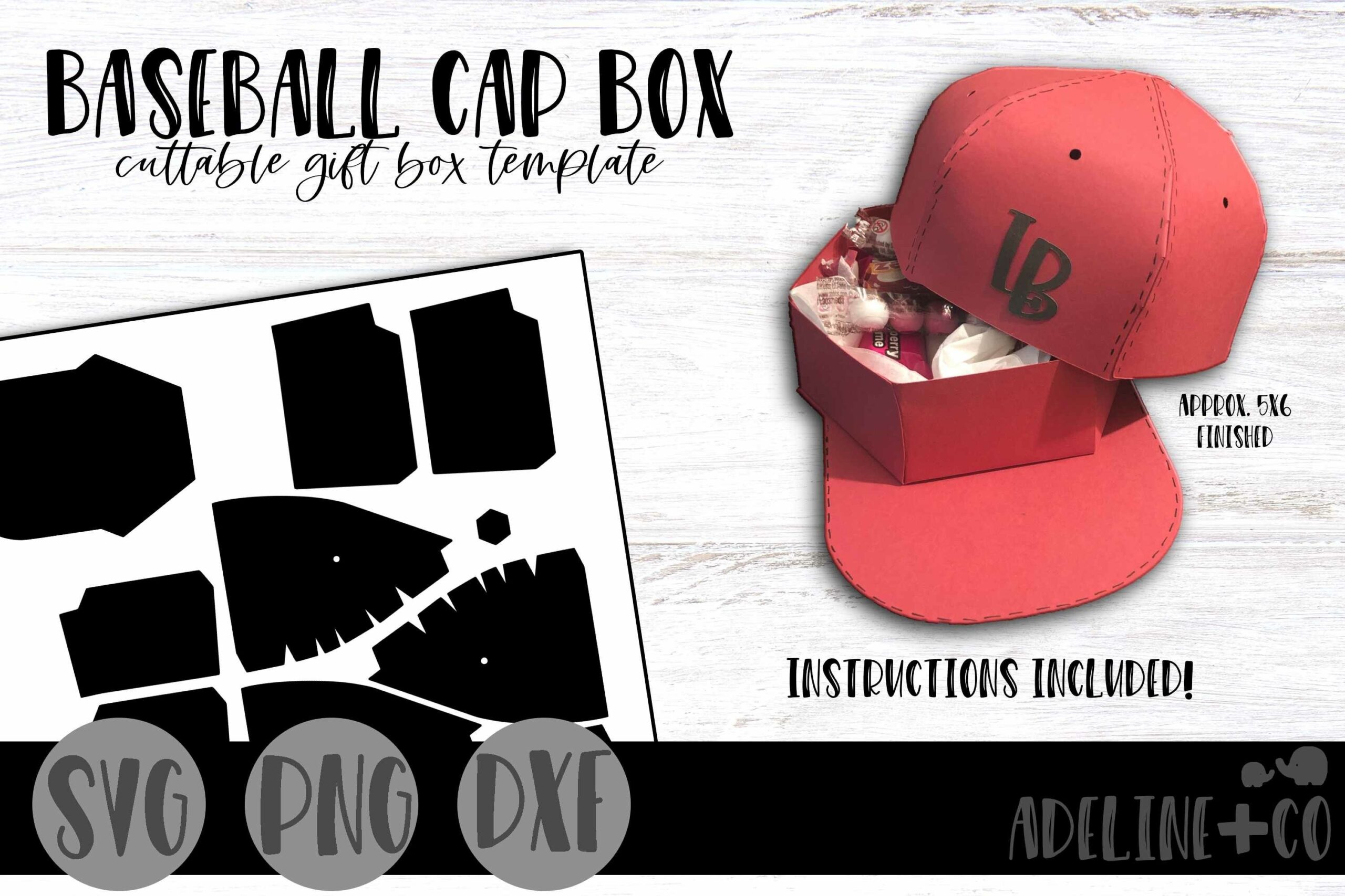 Baseball Cap Cuttable Gift Box