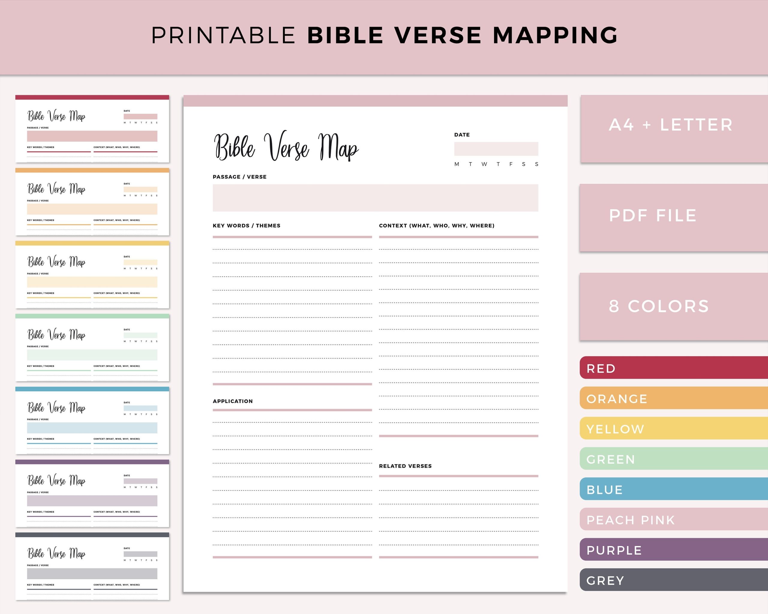 Bible Verse Mapping Printable Bible Verse Mapping Journal Etsy de