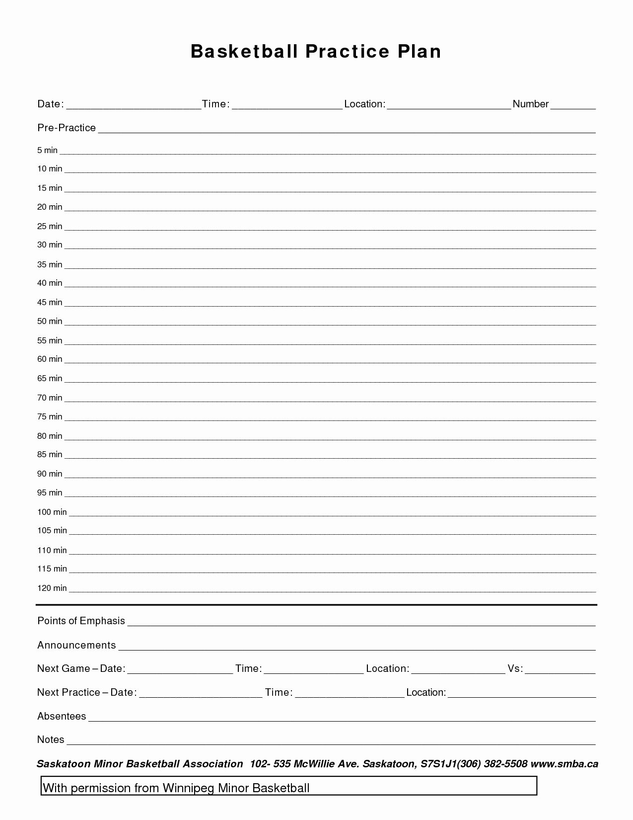 Printable Football Practice Plan Template