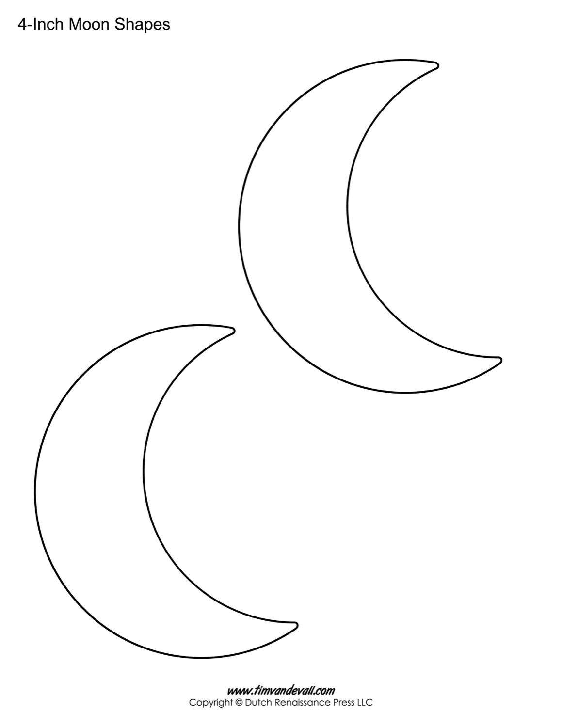 Blank Moon Templates Printable Moon Shapes