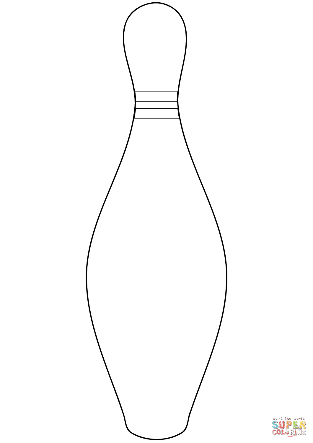 Bowling Pin Coloring Page Free Printable Coloring Pages