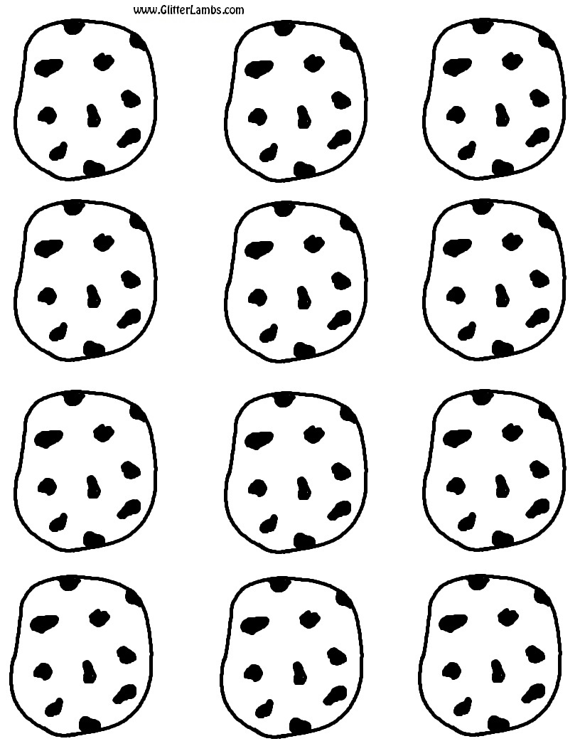 Chocolate Chip Cooke Printable Template