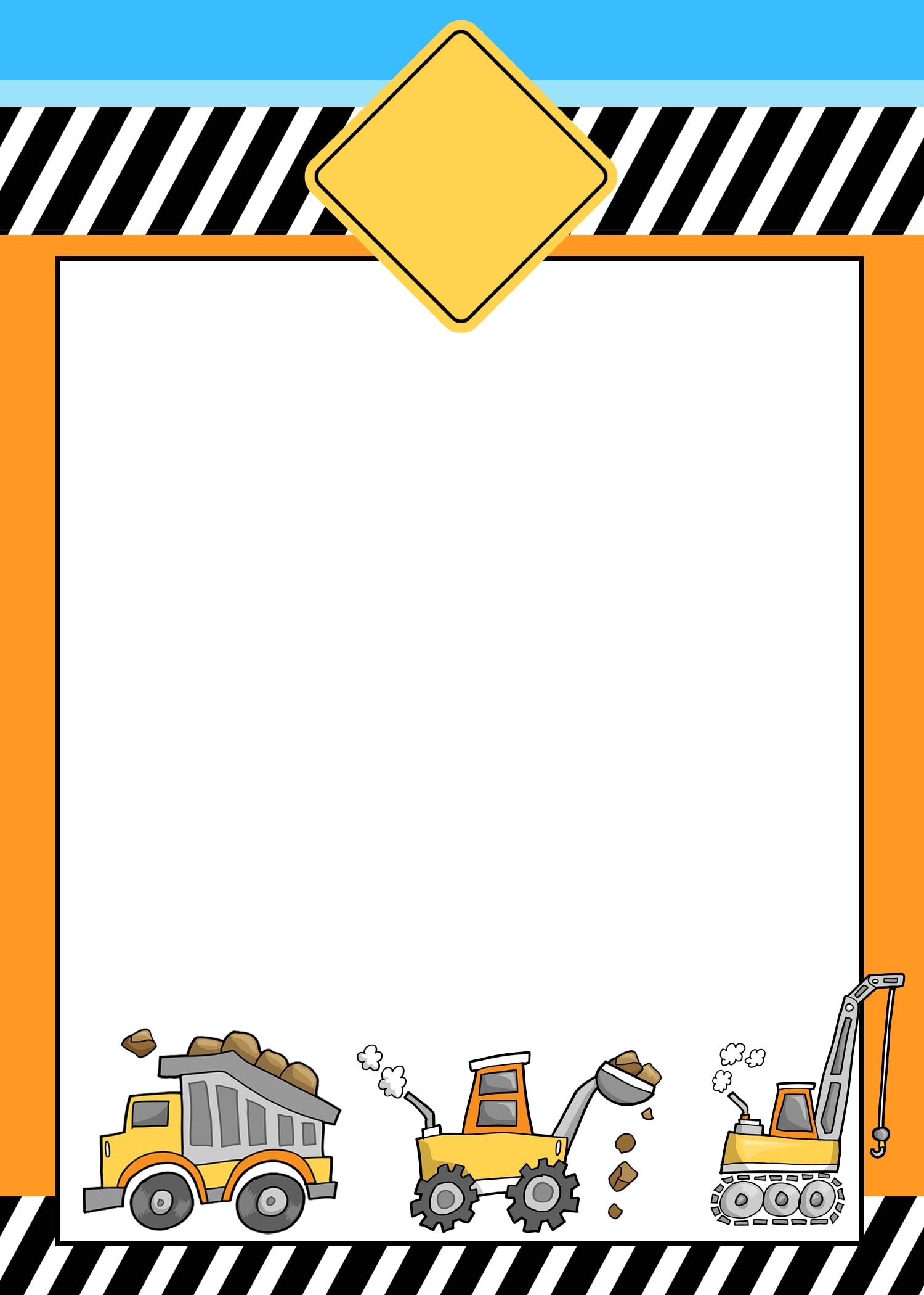 Template Free Printable Free Construction Party Printables