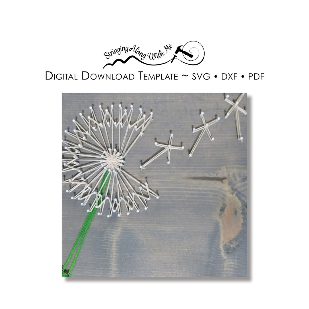 Custom Size Digital Download string Art Template Dandelion Etsy