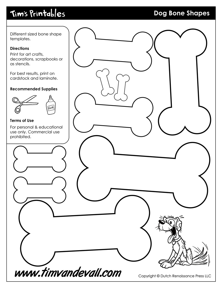  Free Printable Dog Bone Template Printable Free Printable
