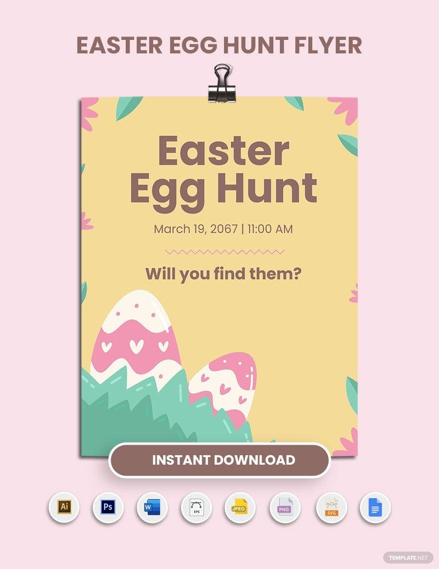 Free Printable Easter Egg Hunt Flyer Template