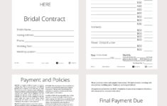 EDITABLE Bridal Makeup Contract Template Bridal Hairstylist Etsy de