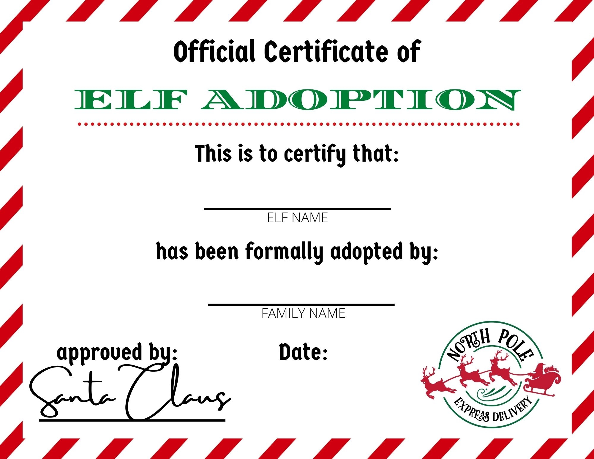 Elf Adoption Certificate Free Elf On The Shelf Printables Natural Beach Living
