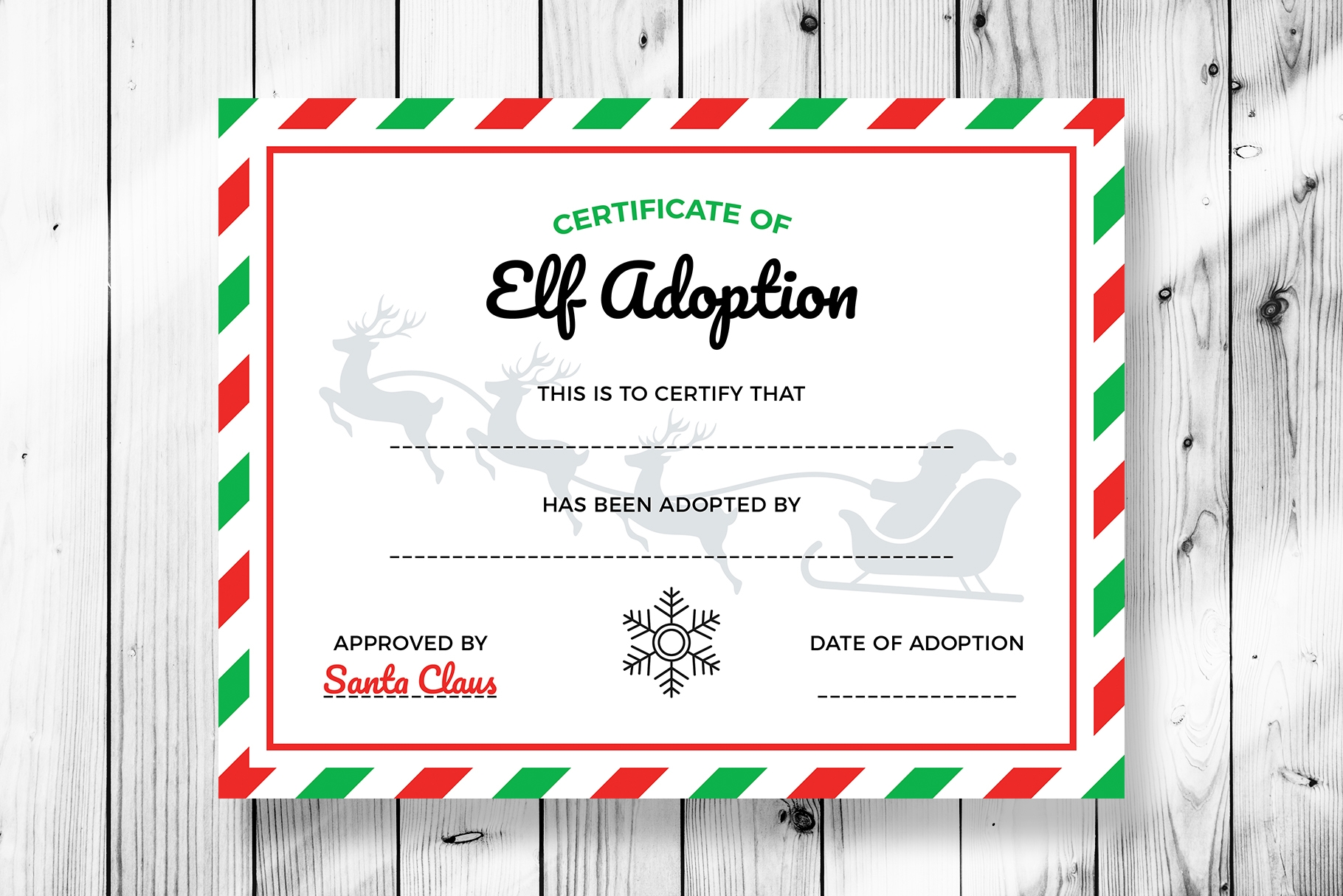Elf Adoption Certificate Printable Grafik Von DTCreativeLab Creative Fabrica