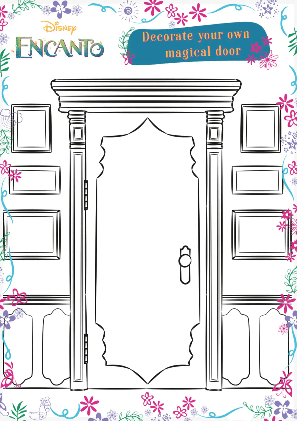 Encanto Door Template Printable