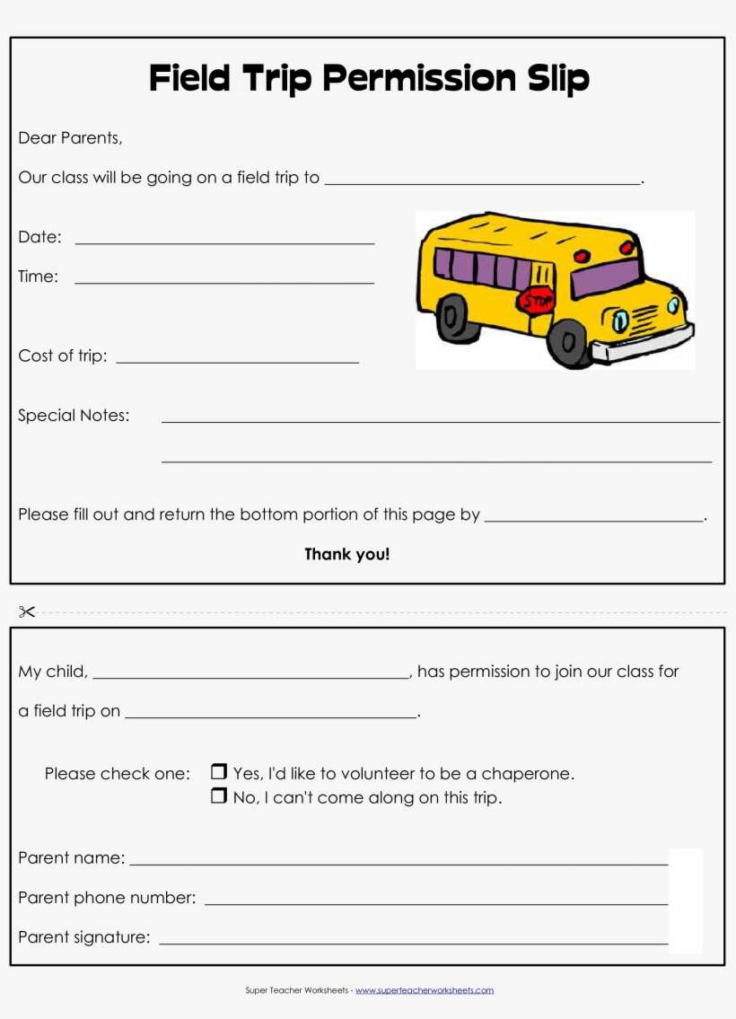Field Trip Permission Slip Main Image Printable Field Trip Permission Form PNG Image Transparent PNG Free Download On SeekPNG
