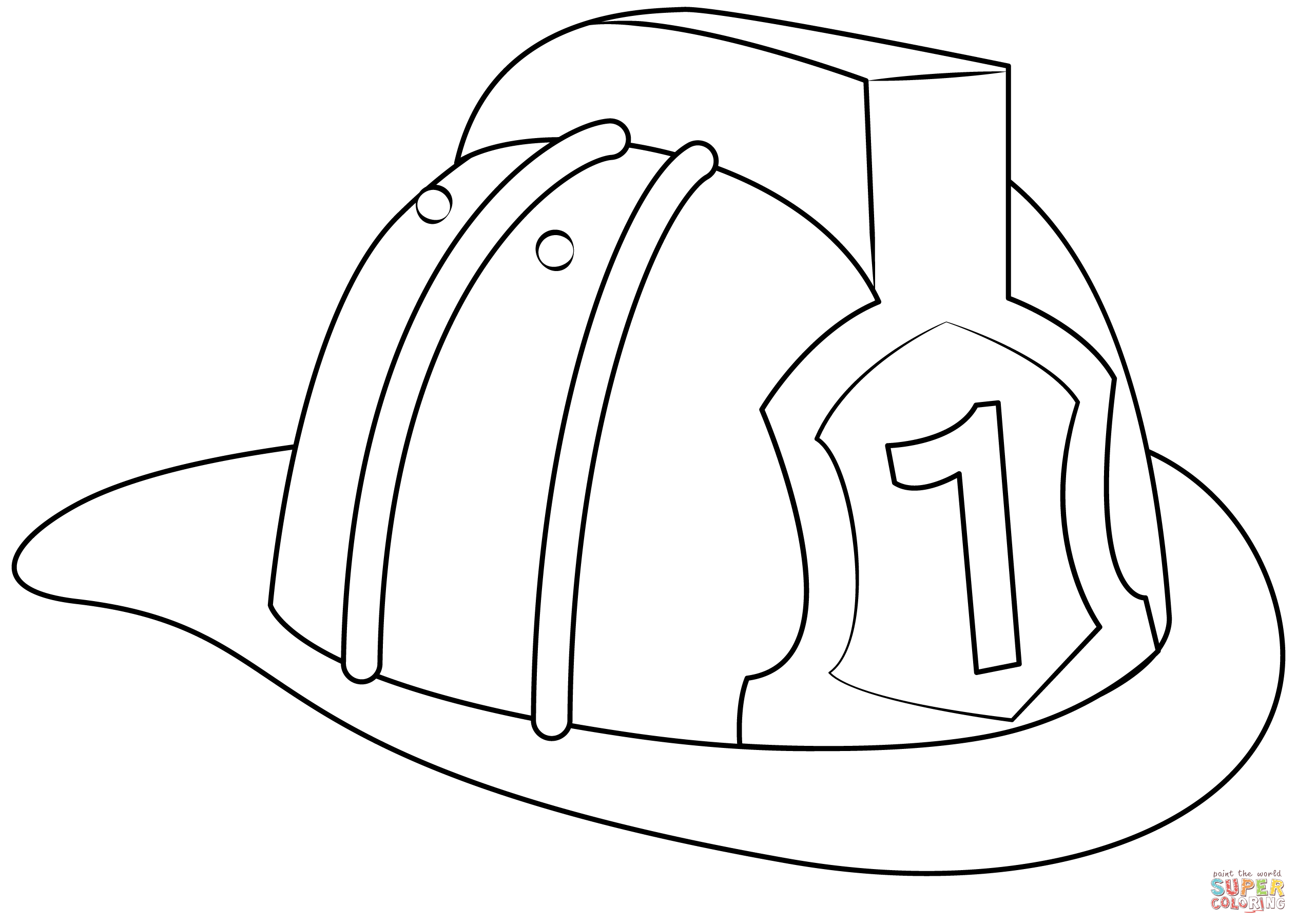 Firefighter Hat Coloring Page Free Printable Coloring Pages