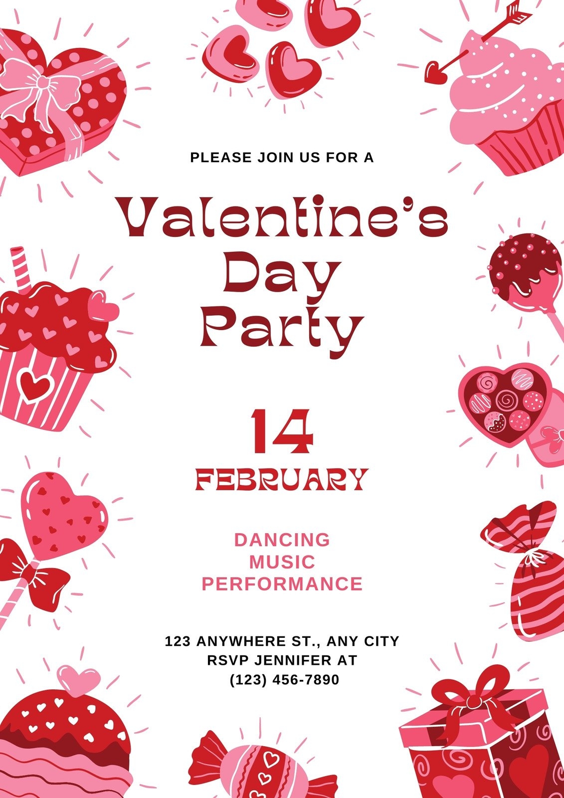 Free And Customizable Valentine s Day Flyer Templates Canva