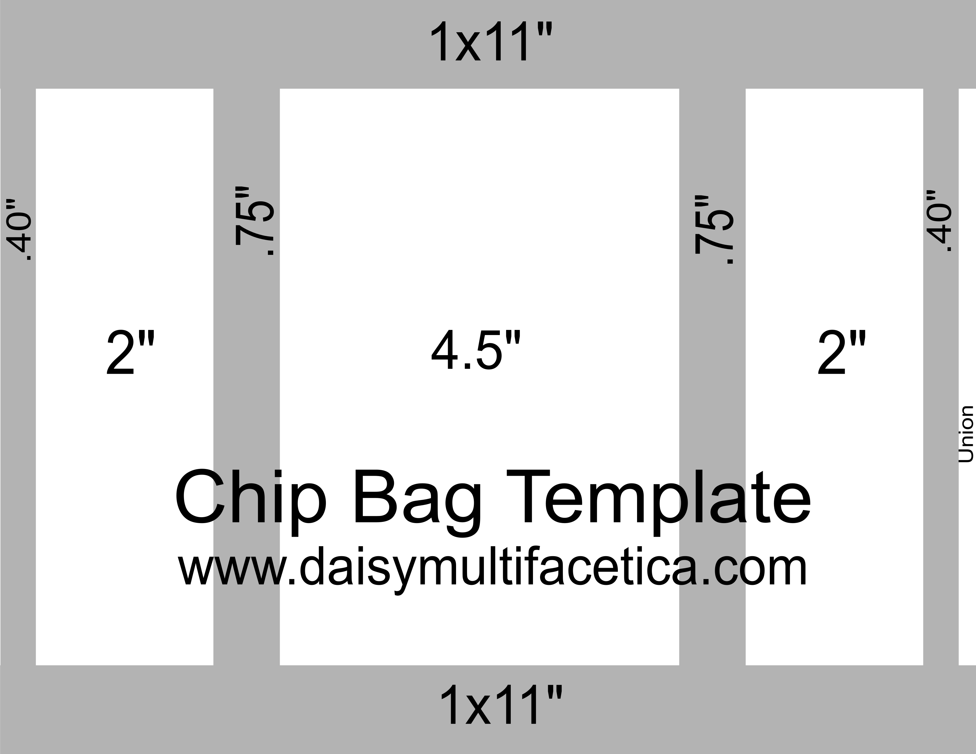 Printable Chip Bag Template