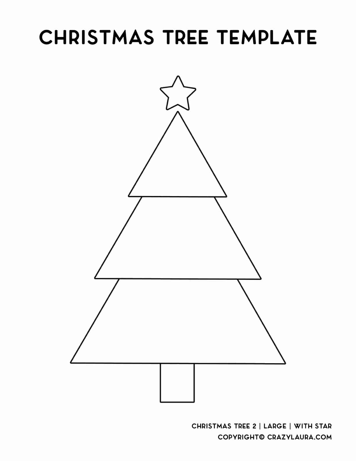 Free Christmas Tree Template Stencil Patterns For 2022 Crazy Laura