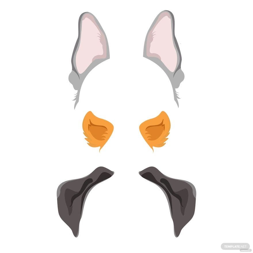 Cut Out Printable Dog Ears Template