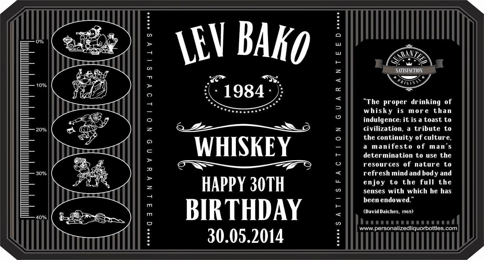 Printable Whiskey Label Template