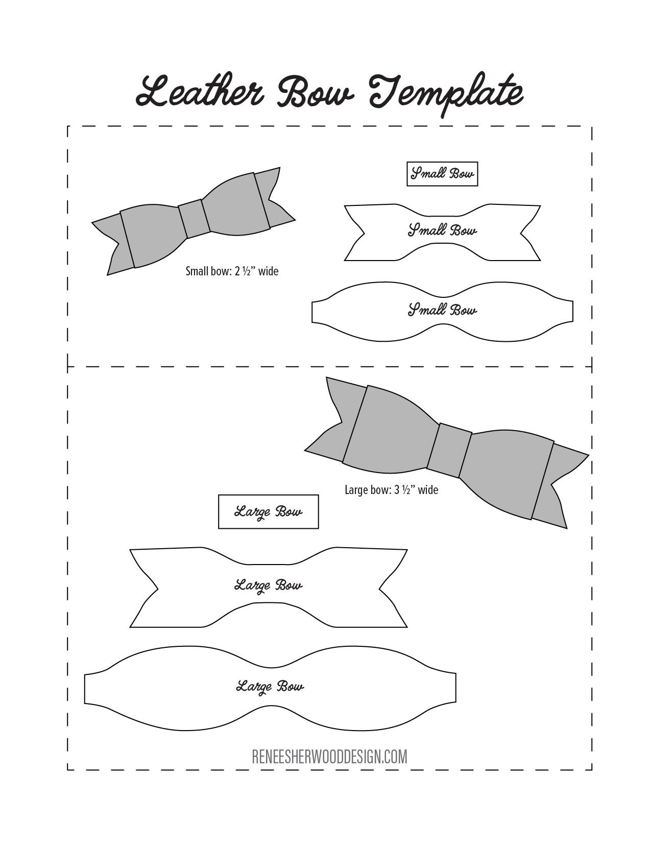 Printable Hair Bow Template Pdf