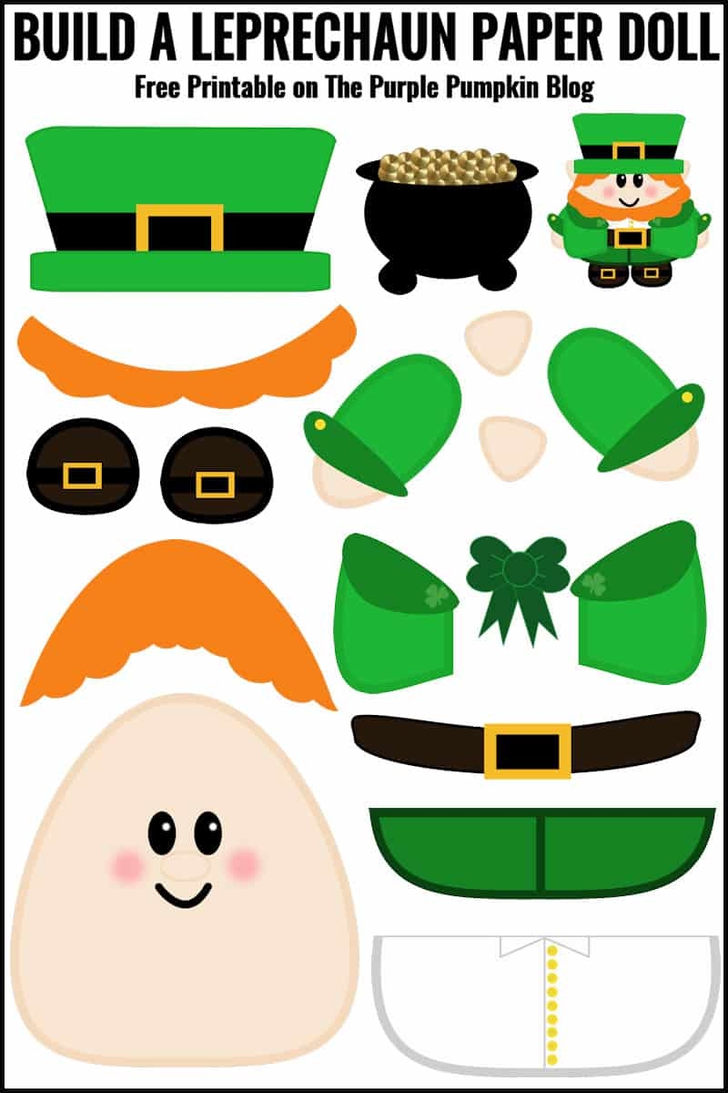 Free Printable Build A Leprechaun Paper Doll For St Patrick s Day 