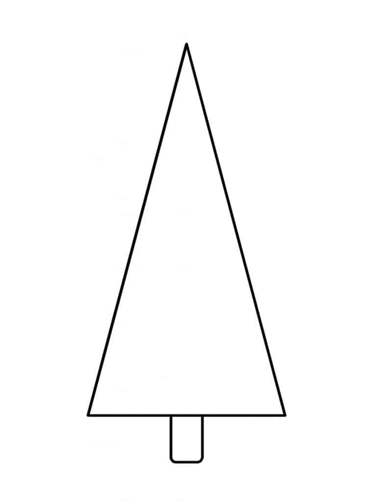 Printable Triangle Christmas Tree Template Free Printable