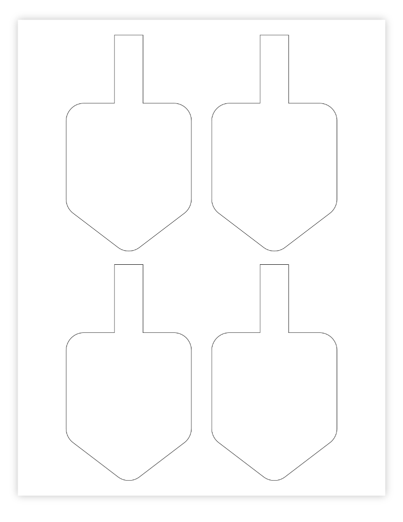 Free Printable Dreidel Template Two Sizes Pjs And Paint