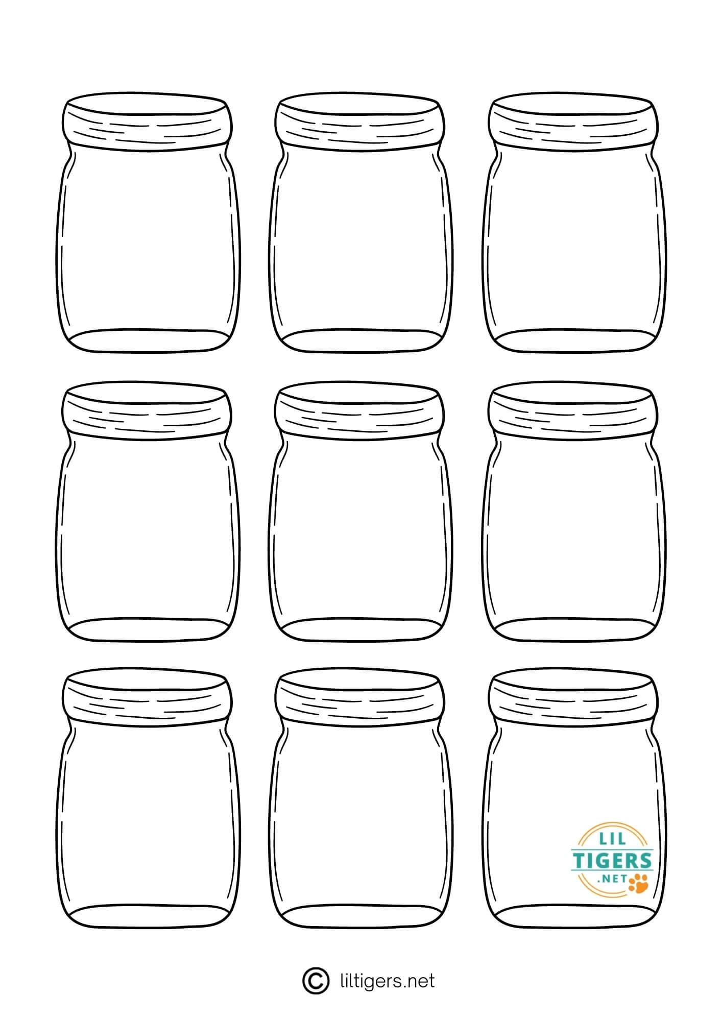 Mason Jar Template Printable