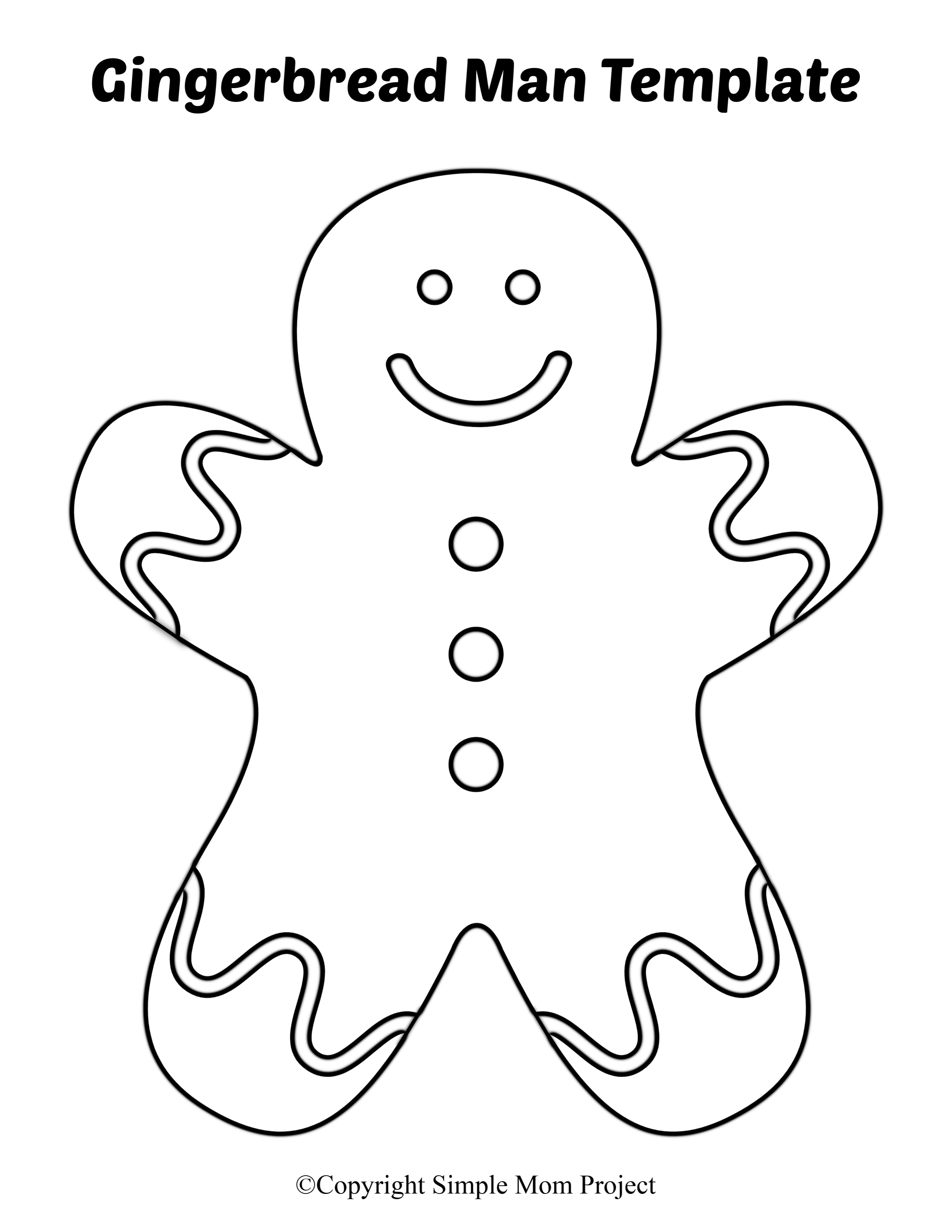 Gingerbread Template Free Printable