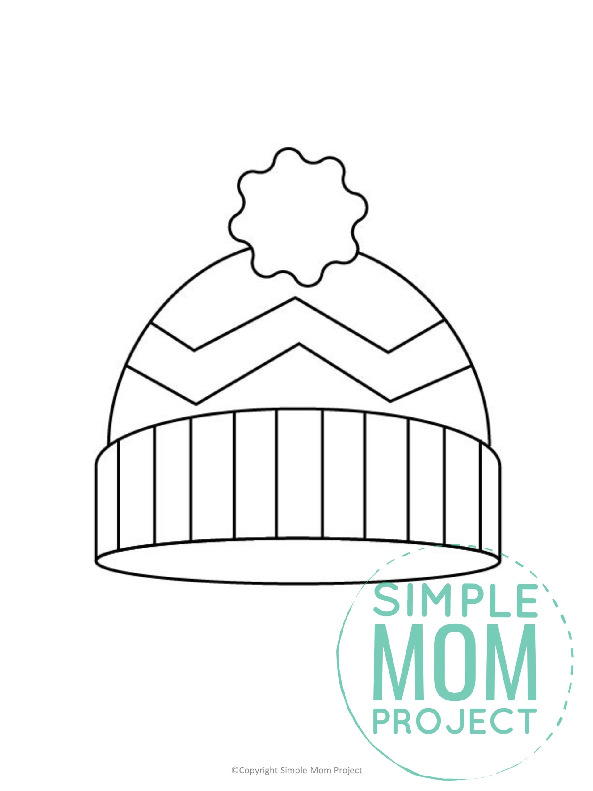 Free Printable Snow Hat Template Simple Mom Project
