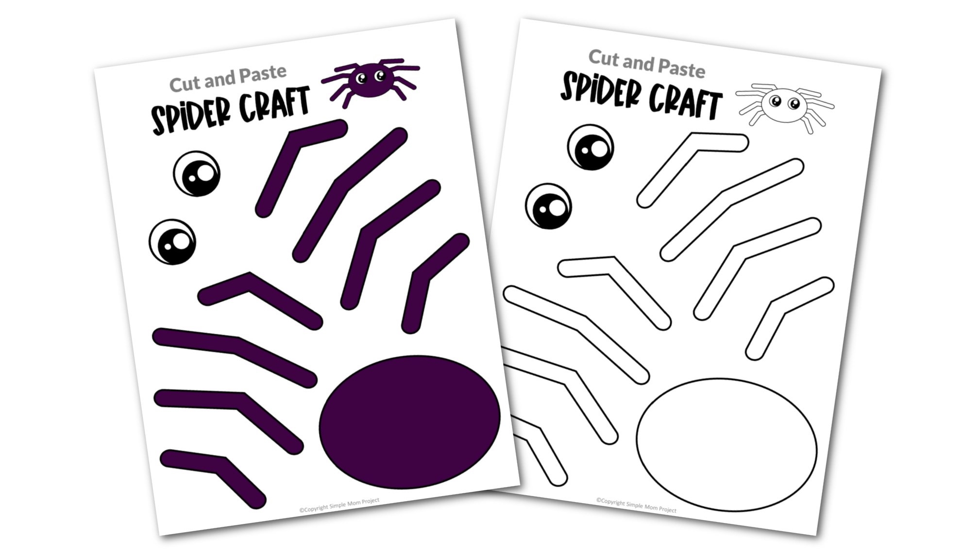 Free Printable Spider Craft Template Simple Mom Project