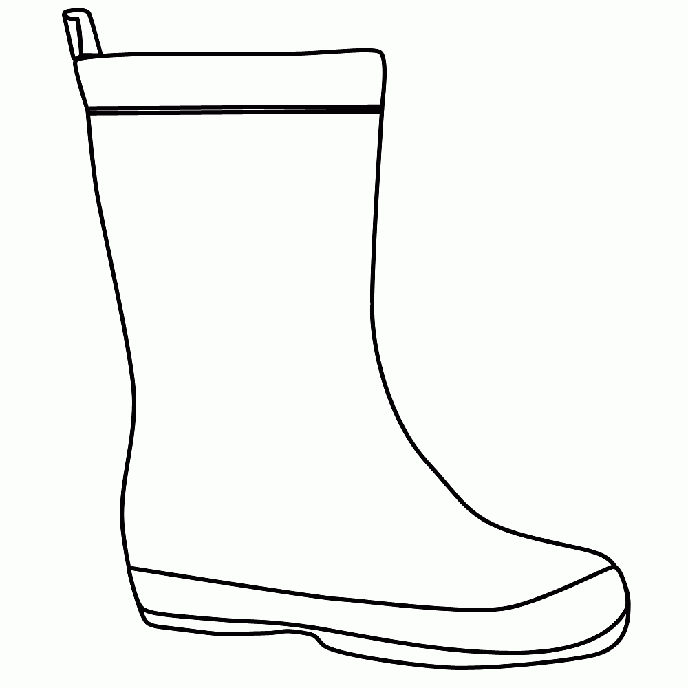 Rain Boot Template Printable